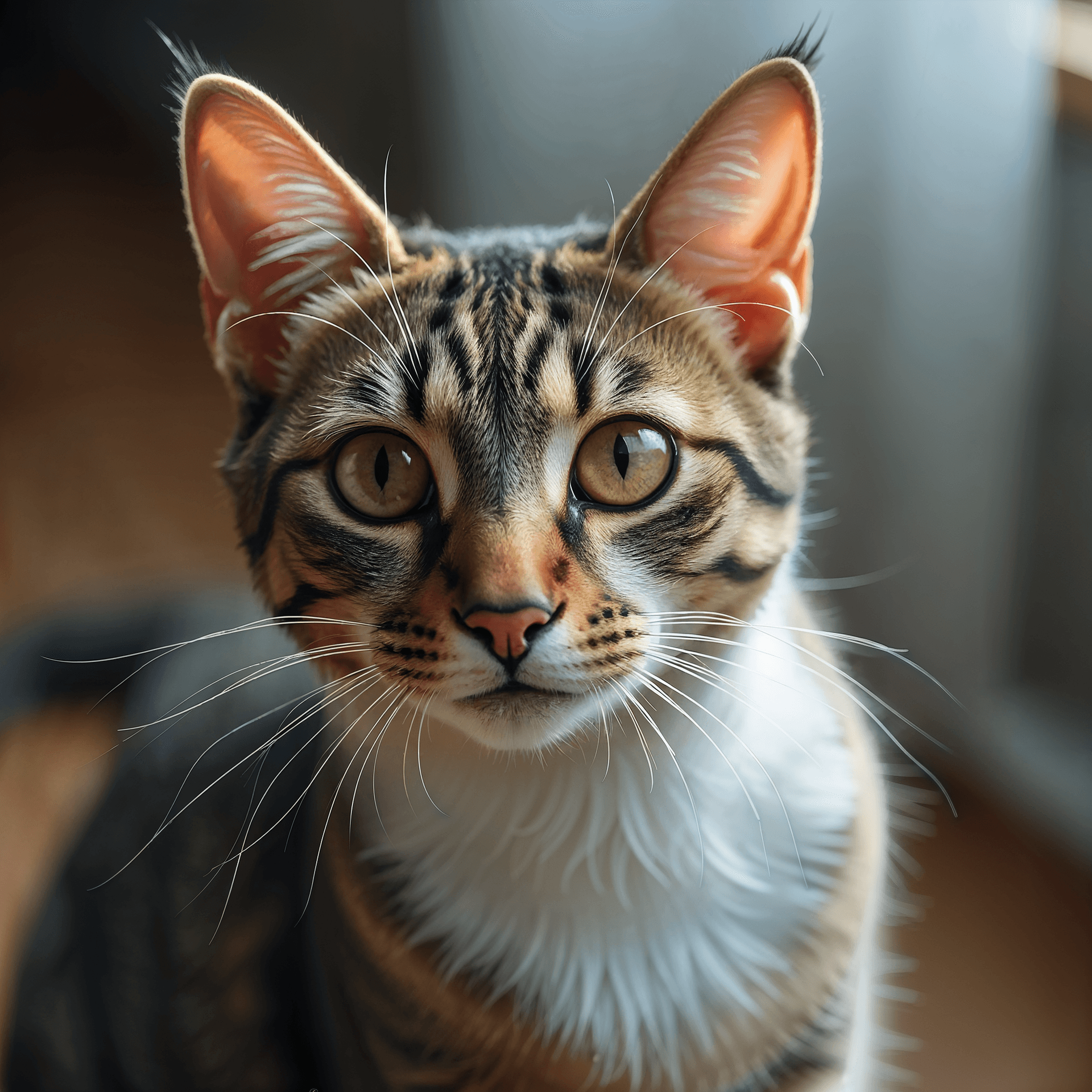 Kot stojący na pustyni