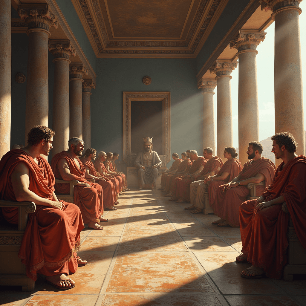 Create A Realistic Painting Of Roman Senators In T | CGDream