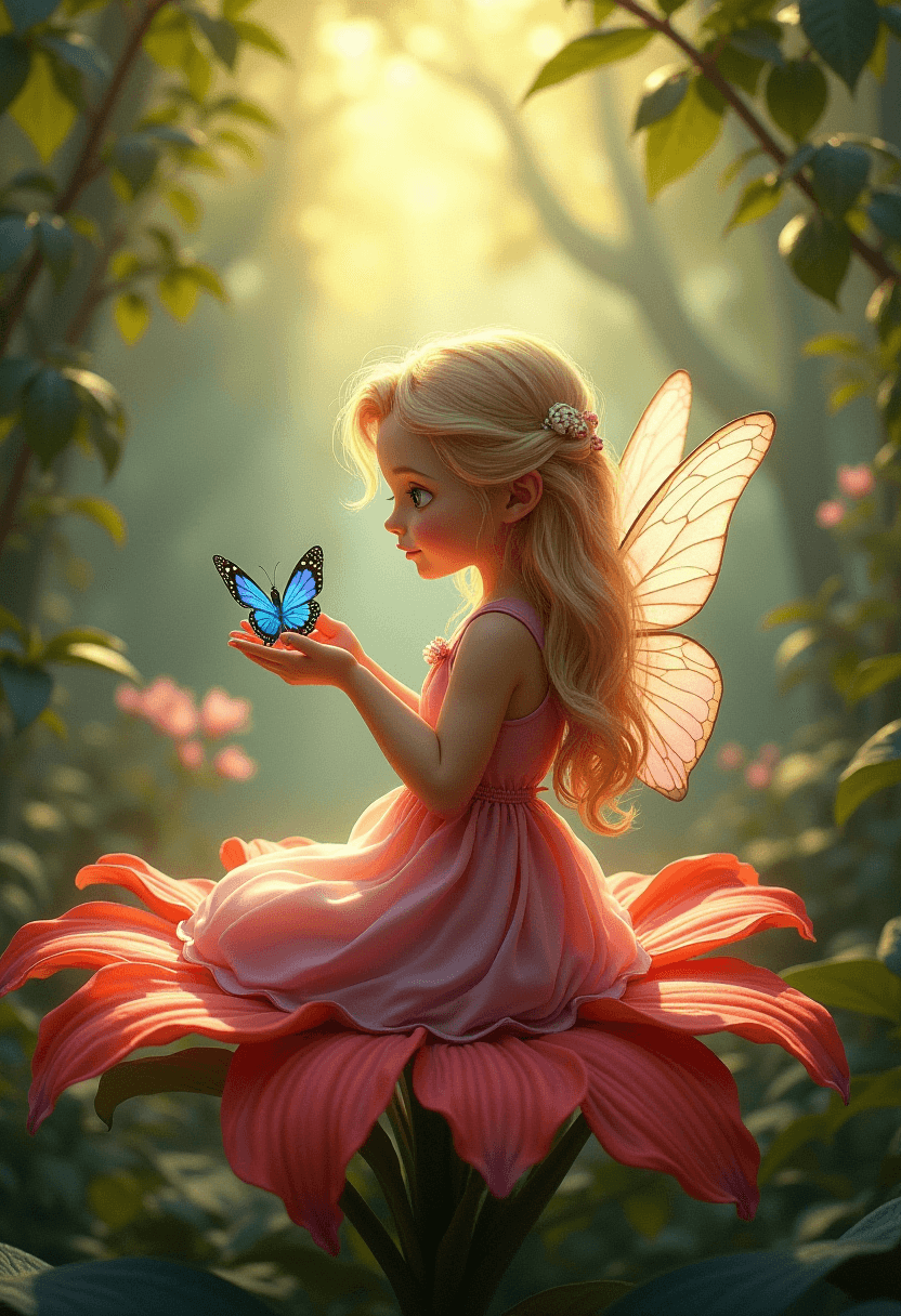 fairy dress cartoon Cute girl cartoon character in fantasy fairy dress Royalty-Free Vector