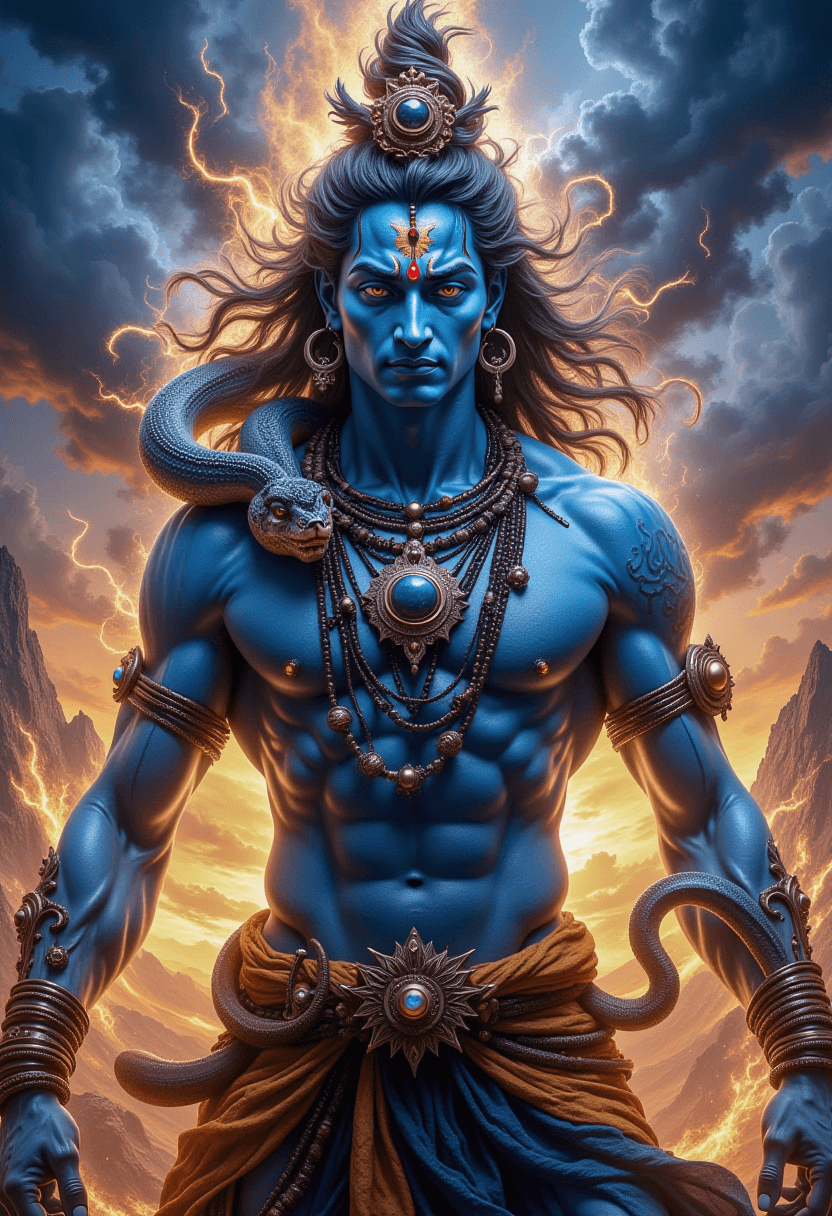 Create An 8K UHD Portrait Of Shiva In His Peak Pow | Ai generated | CGDream