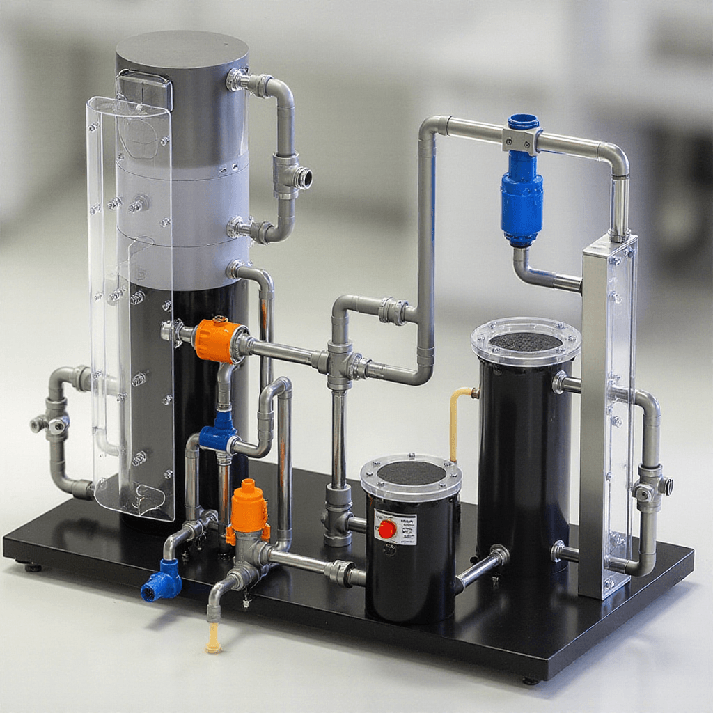 A metal contraption with multiple pipes and tubes attached to it. | Ai ...