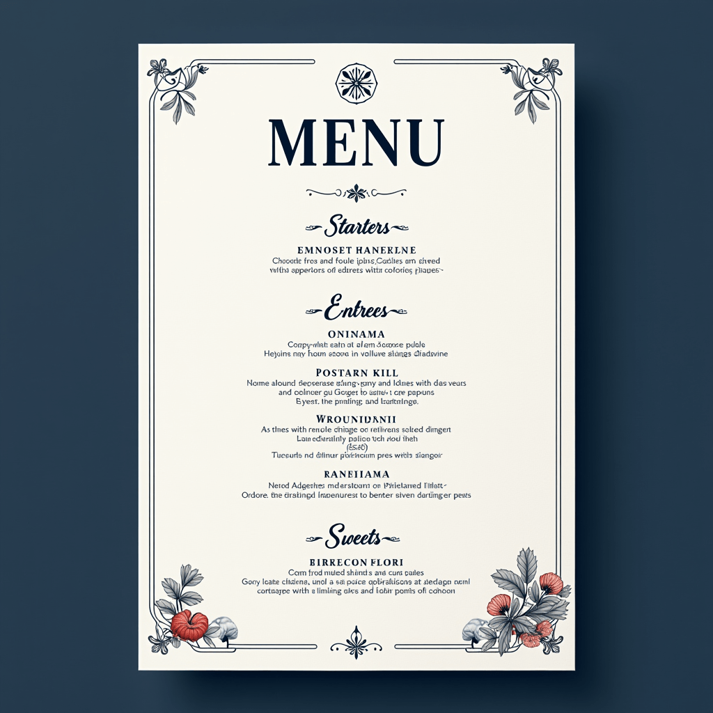 Menu Generator Design Make Food Menus with AI Generator | CGDream